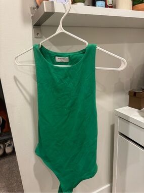 Aritzia Green Sleeveless Bodysuit